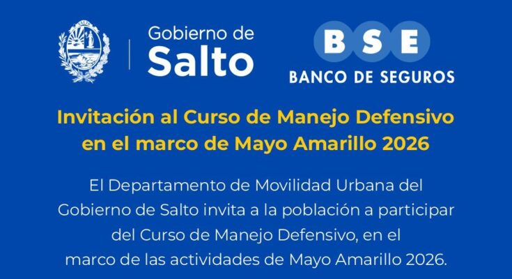 Invitación al Curso de Manejo Defensivo en el marco de Mayo Amarillo 2026