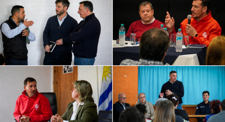 Albisu encabezó el primer día de la gira del Comité Departamental de Emergencias por el interior