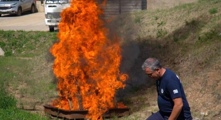 Central Hortícola del Norte realizó un simulacro de incendio junto al Cuerpo de Bomberos
